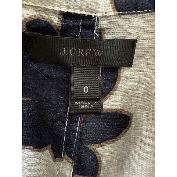 J.Crew Sleeveless White Red Blue Sequin Floral Lightweight Top Blouse Women Sz 0 - Picture 9 of 12